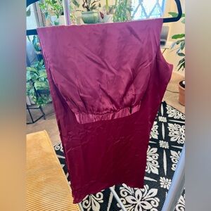 Maroon Wide leg silk pants worn once